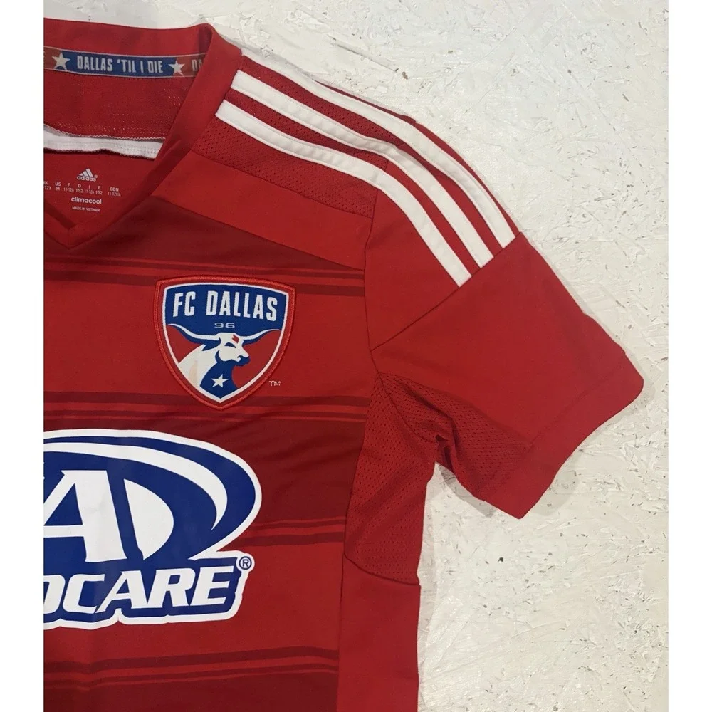 Adidas FC Dallas Soccer Jersey Youth Boys M 2014/15 Red MLS Football Kids